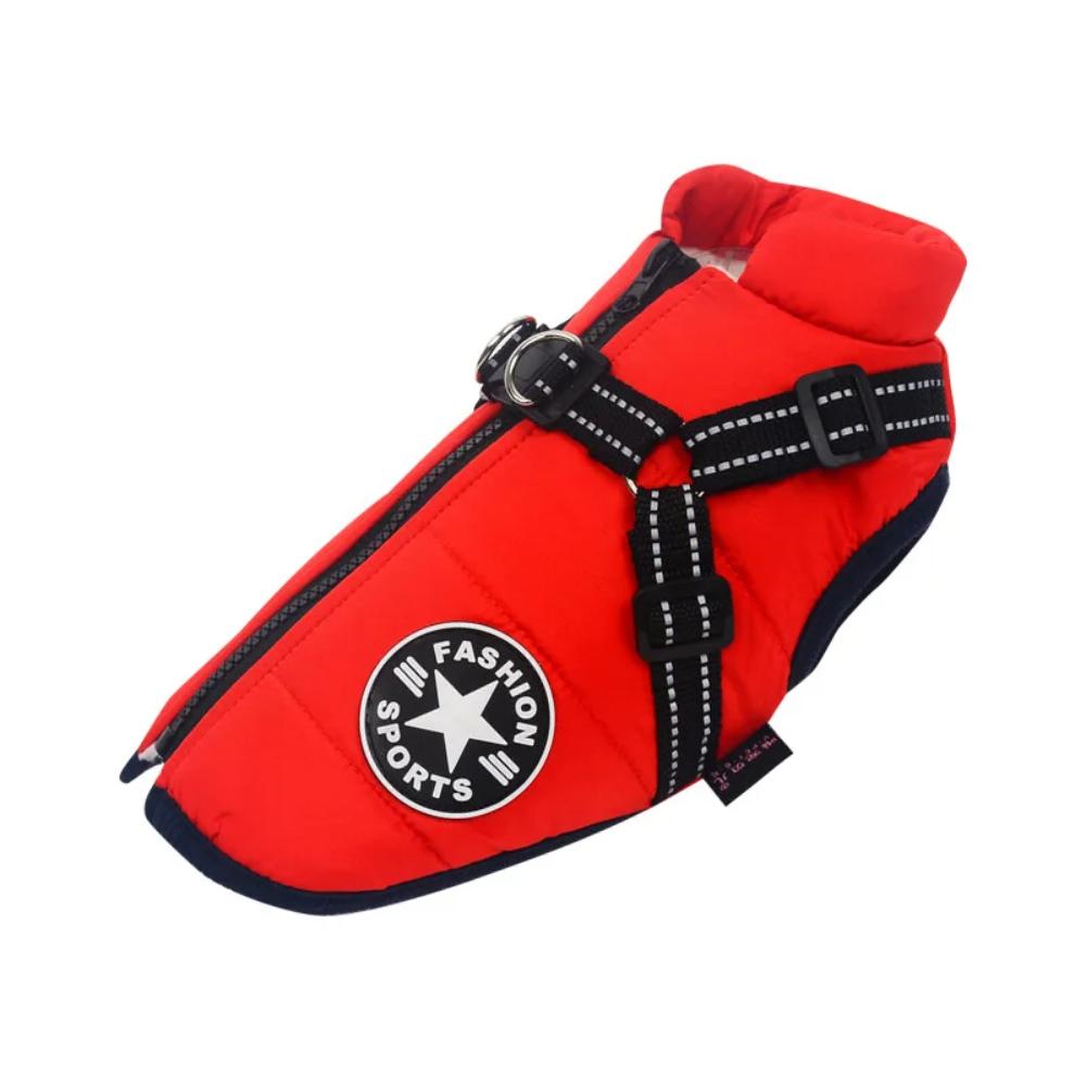 Winter Dog Jacket - Dog Vest With Built-In Straps