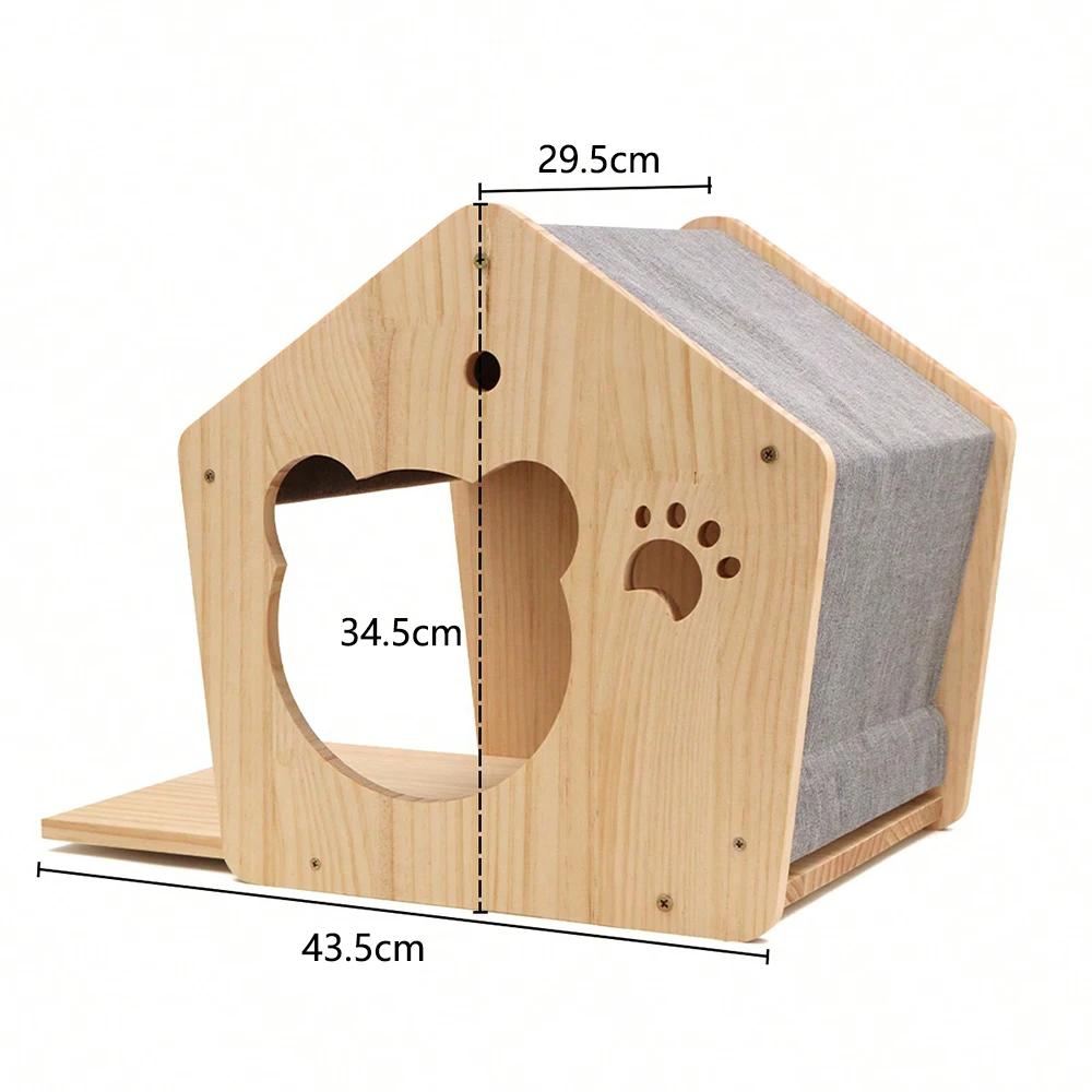 Wooden Cat House - Cat Wall Shelf - Cat Wall Bed