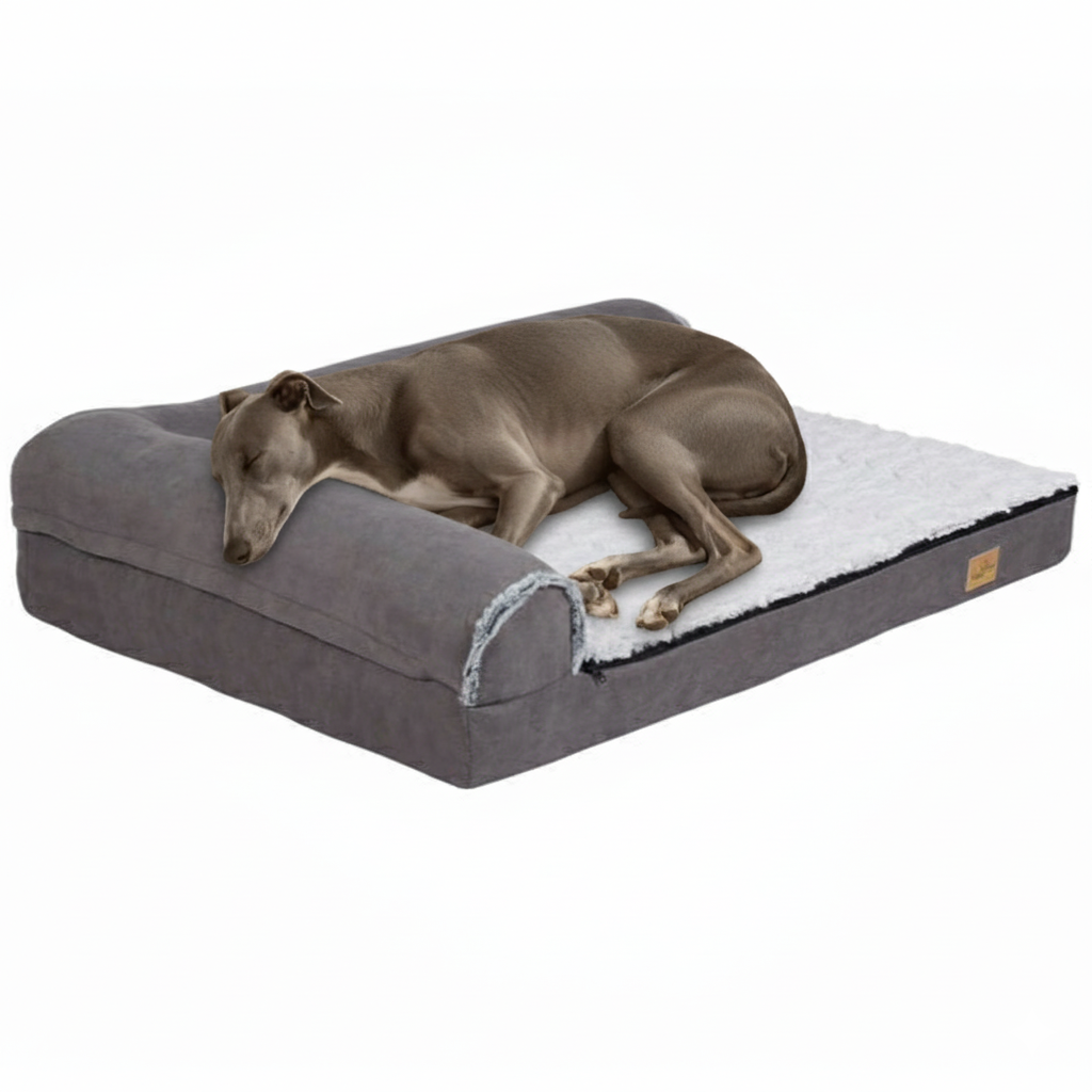 Comfortable Memory Foam Dog Bed with Supportive Bolster