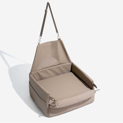 Premium Fake Leather Pet Car Booster Seat Cushion