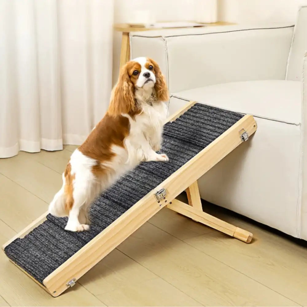 Portable Pet Wooden Step Ramp - Peties