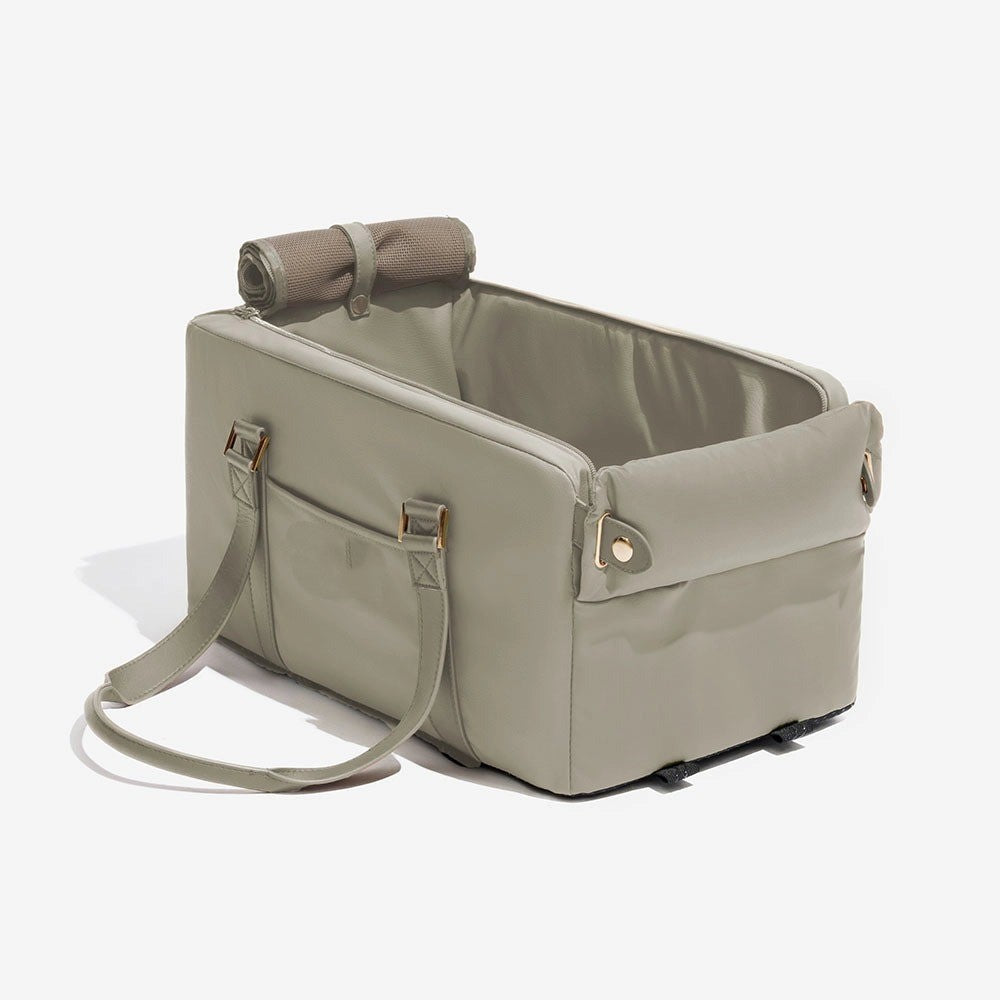 Premium Fake Leather Pet Car Booster Seat Carrier