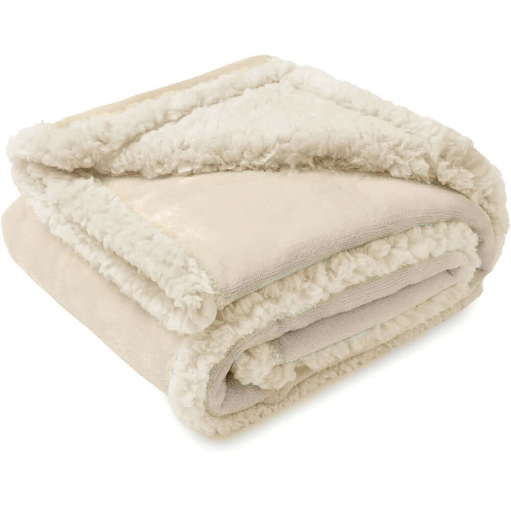 Warm Cozy Fleece Lined Dog Throw Blanket