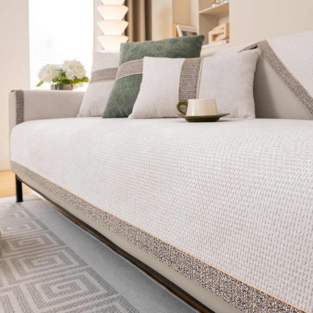 Soft Plush Non-Slip Fleece Sofa Protector Cover