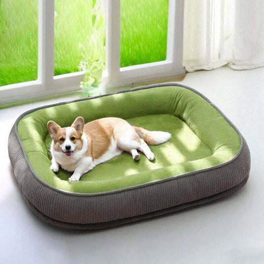 Tough Stain-Resistant Faux Suede Dog Bed - Peties