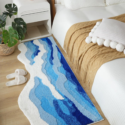 Plush Wave Design Shaggy Area Rug - Peties