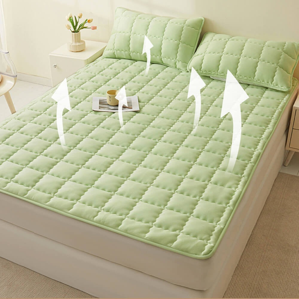Comfortable Cooling Padded Grip Mattress Topper - Peties