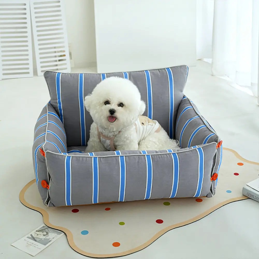 Plush Dog Bed - Elevated Orthopedic Pet Couch - Peties