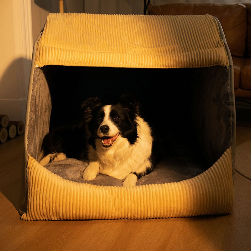 Cozy Plush Removable Covered Big Pet Tent Bed