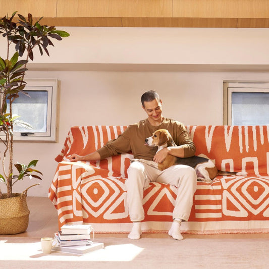 Colorful Patterned Sofa Slipcover - Peties