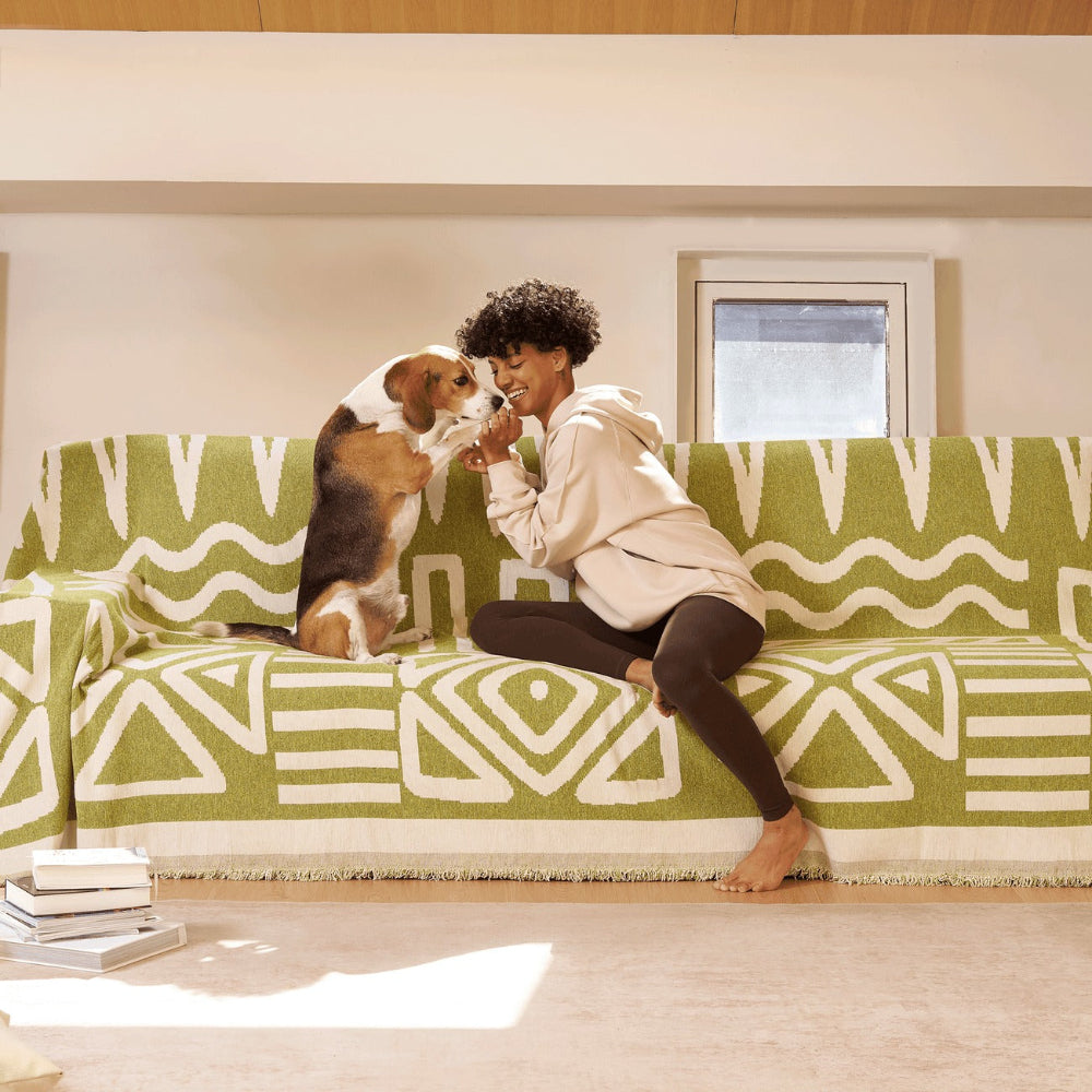Colorful Patterned Sofa Slipcover