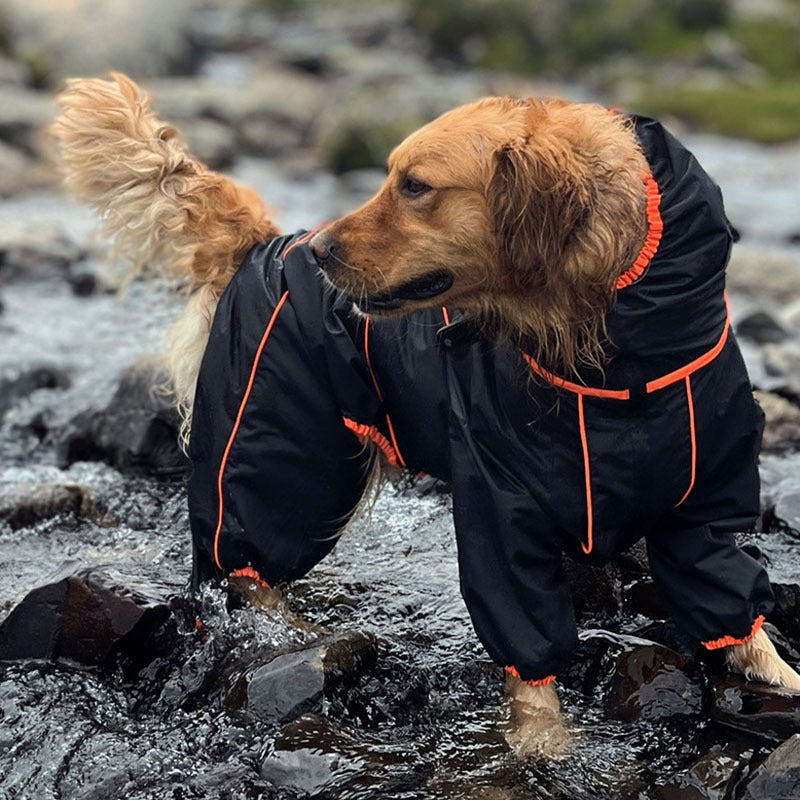 Breathable Water Resistant Dog Rain Jacket - Peties