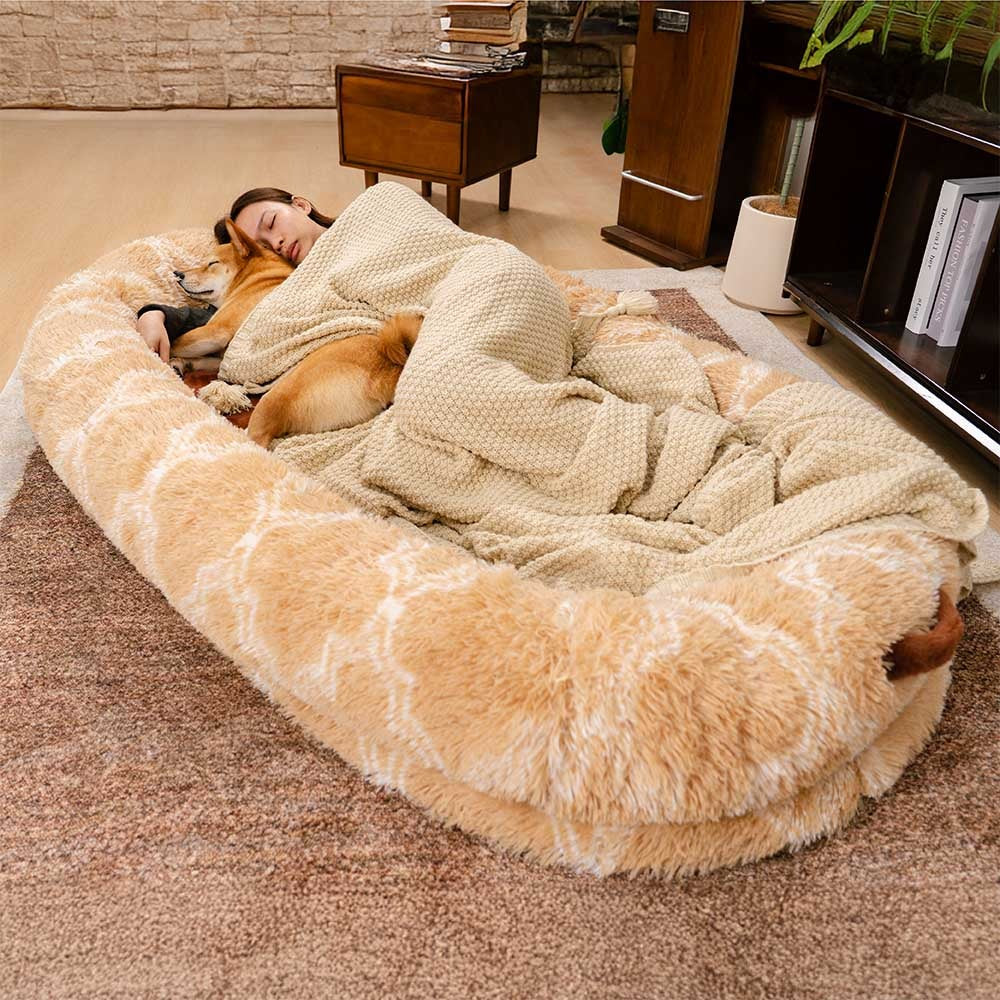 Extra Big Plush Dog and Person Bed - Peties