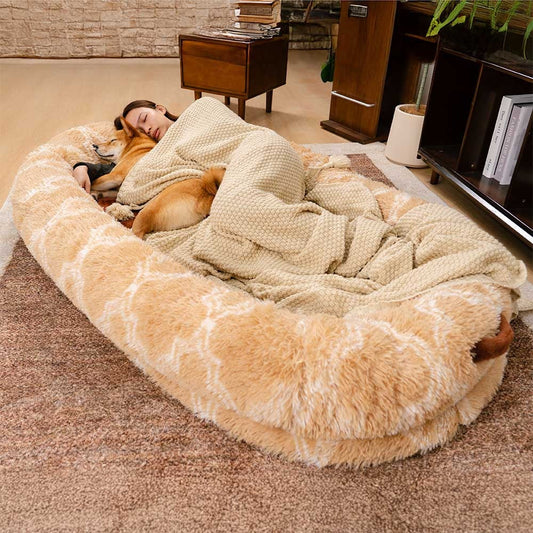 Extra Big Plush Dog and Person Bed - Peties
