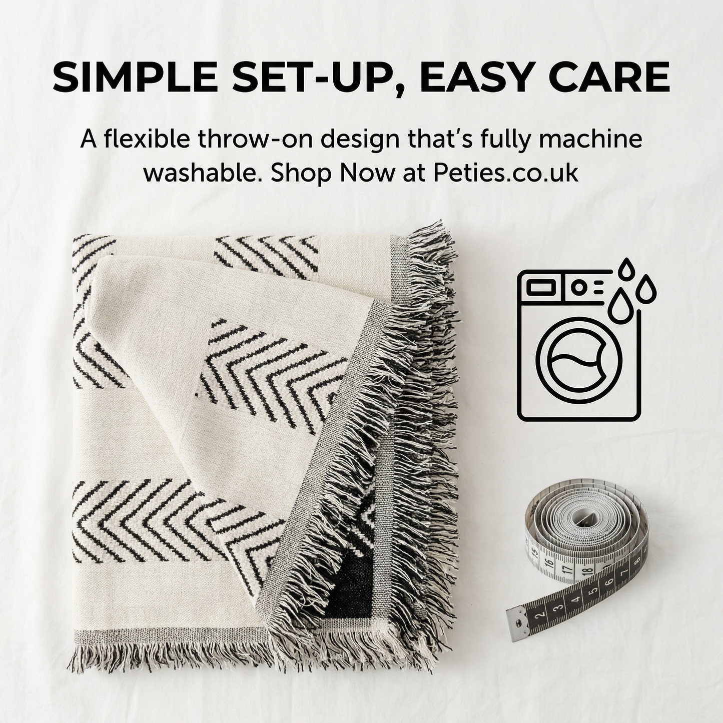 Large Monochrome Jacquard Sofa Blanket for Pet Protection