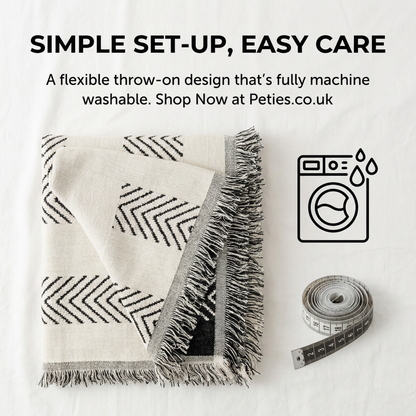 Large Monochrome Jacquard Sofa Blanket for Pet Protection